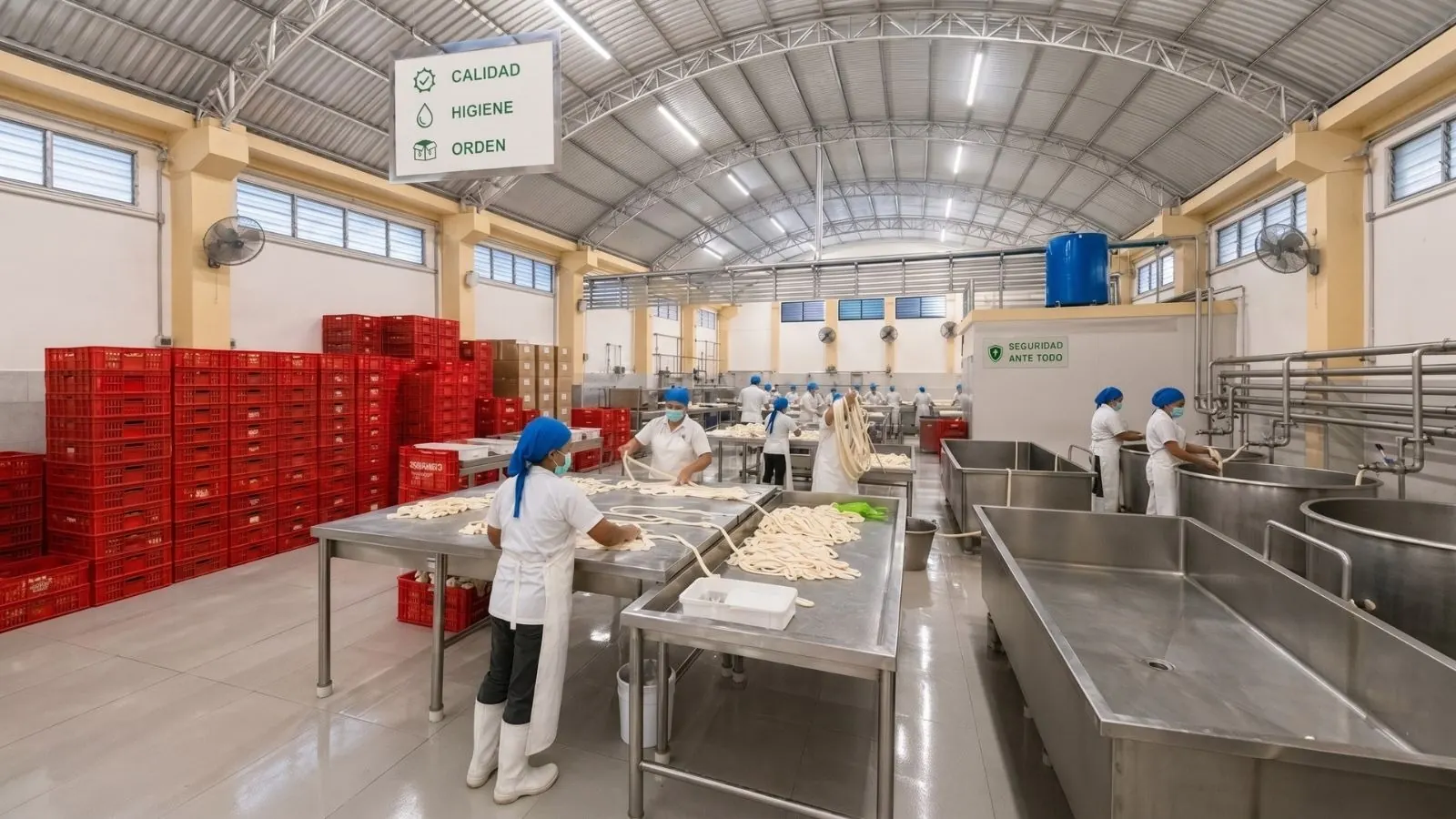 Elaboración de Quesillo Natural en planta sanitaria